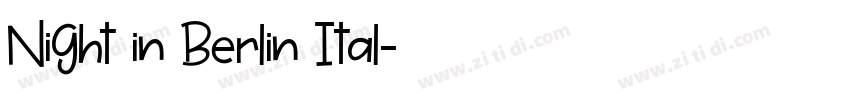 Night in Berlin Ital字体转换